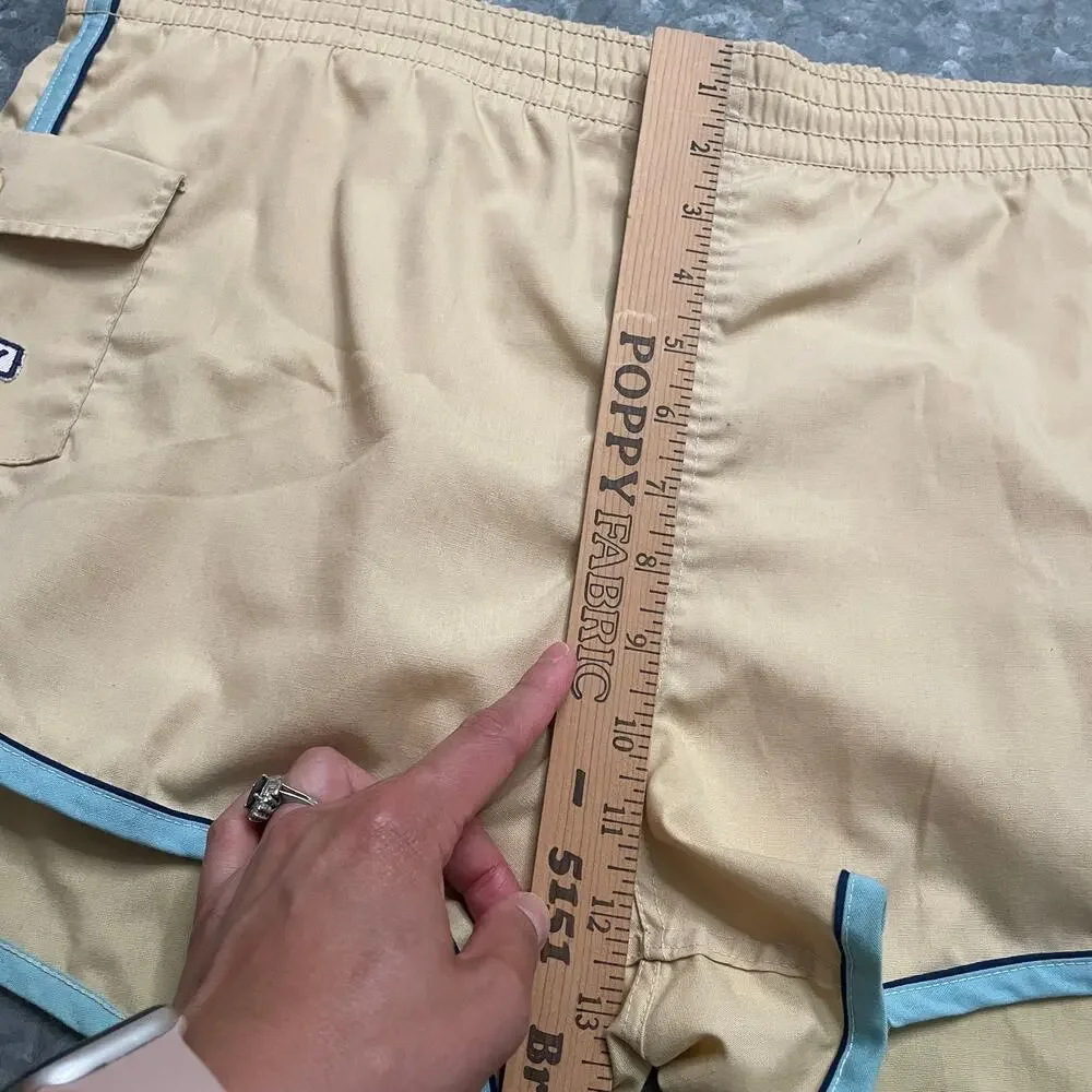 Vintage Jockey Man In Motion Logo Shorts Mens Large XL Tan Brown Retro 70s 80s